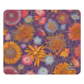 Muted Flowers, Computer Mouse Pad - for Home or Office