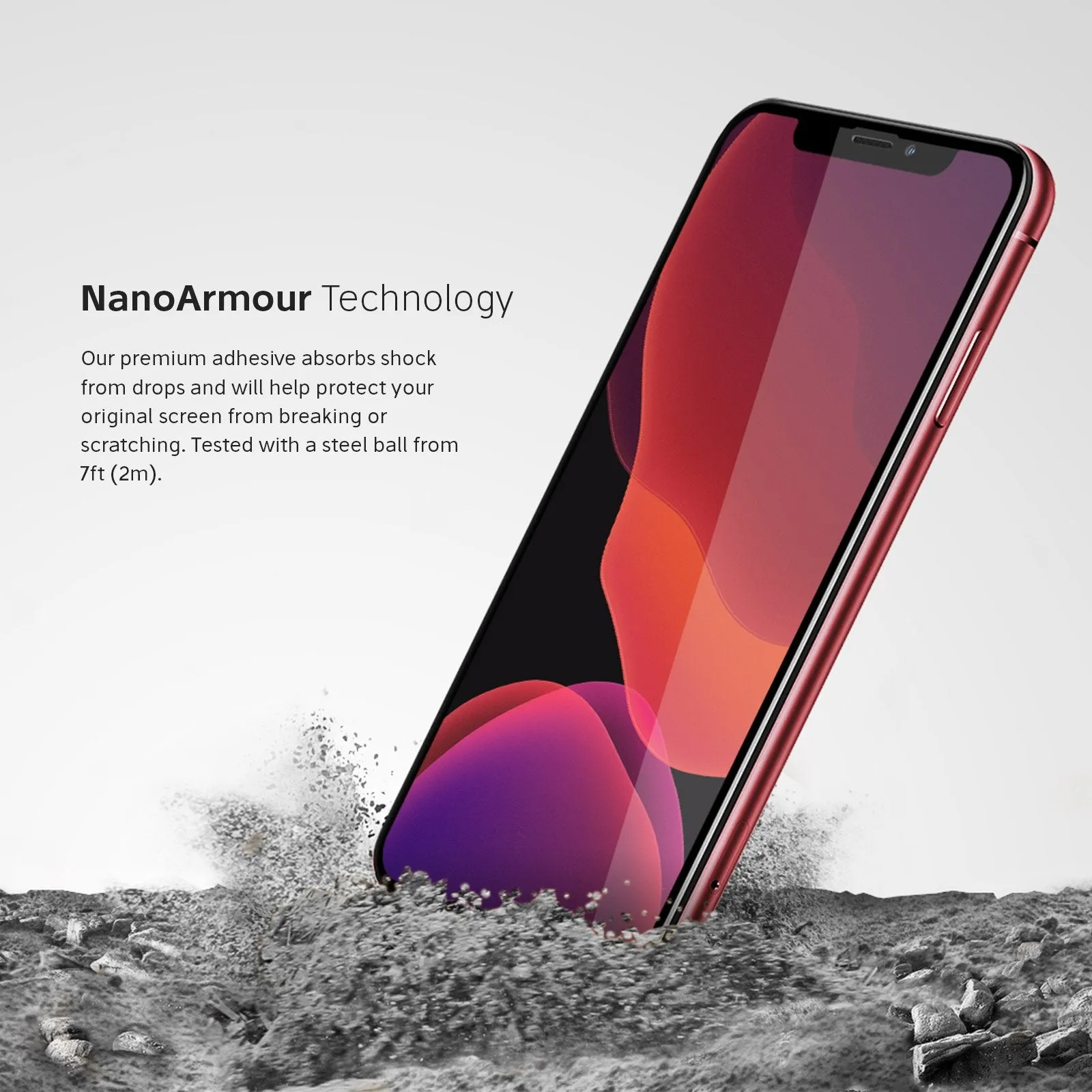 NanoArmour Best Screen Protector for iPhone XR Antimicrobial Edge-to-Edge