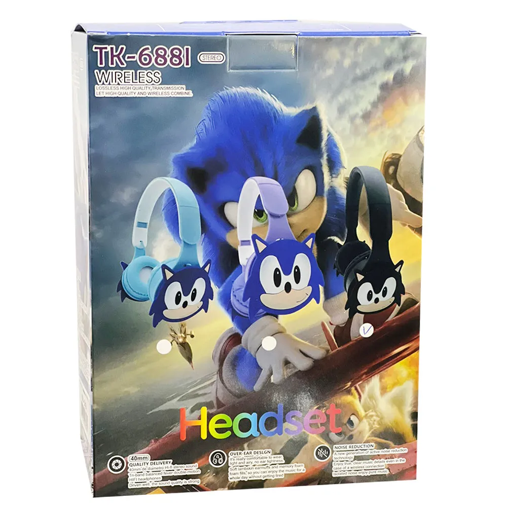 (Net) Sonic Cartoon Style Bluetooth Headphones / TK-688I