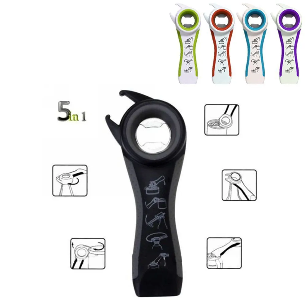 *NEW* Creative 5 in 1 Multi-Functional Stainless Steel Bottle/Jar Opener