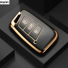 New TPU Car Key Case Cover Bag For  Passat B8 Magotan For Skoda Superb A7 Kodiaq Seat Shell Fob