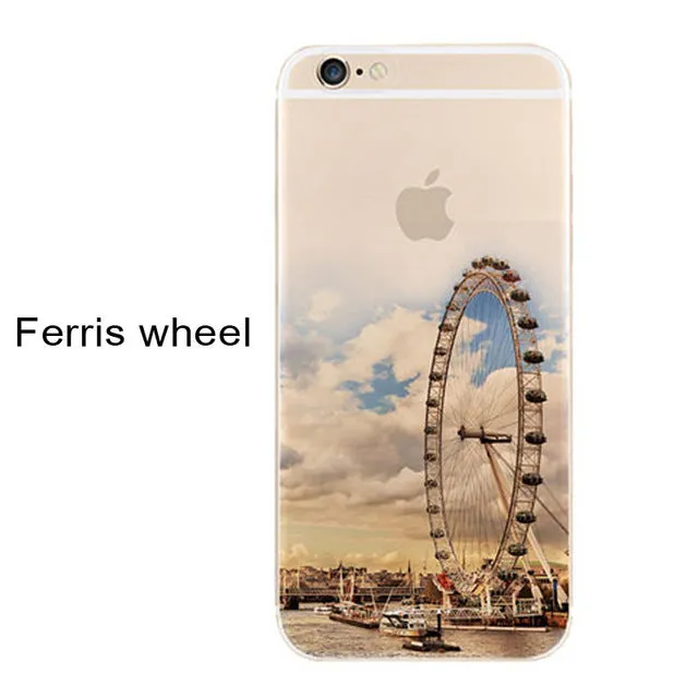 Newest fashion For iPhone 5s 7 6 6S case Ultra Thin Soft Silicon Mountain Landscape For iphone 7 6plus Case Phone Cover cases