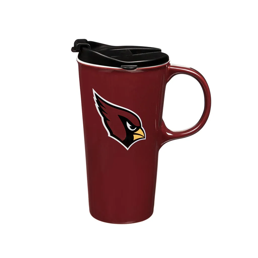 NFL Arizona Cardinals Evergreen 17oz Boxed Travel Latte Mug