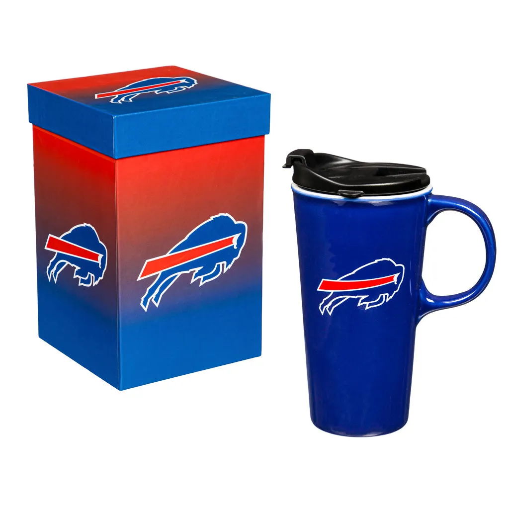 NFL Buffalo Bills Evergreen 17oz Boxed Travel Latte Mug