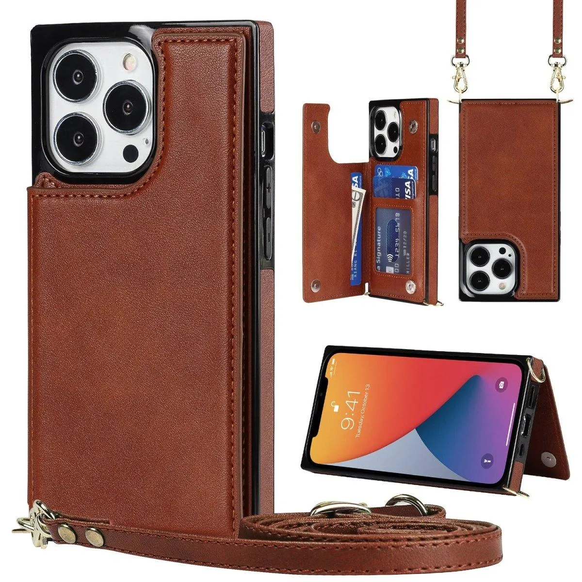 Nimbus Crossbody Leather iPhone Case