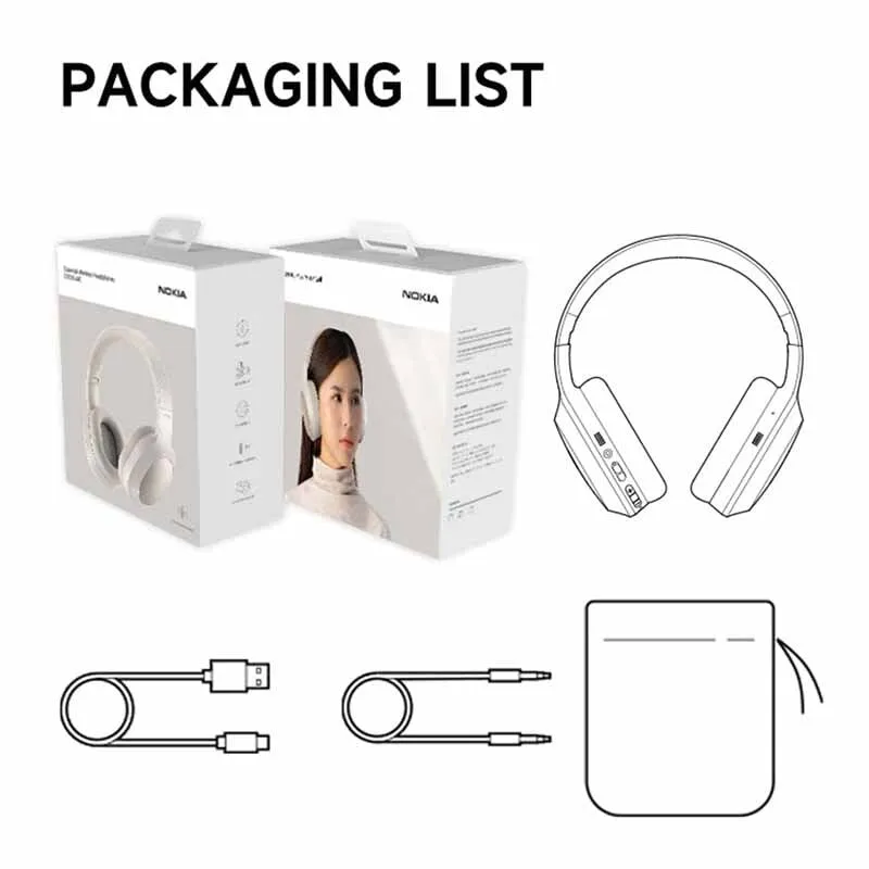 Nokia Wireless Headphones [E1200ANC] - Active Noise Cancelling