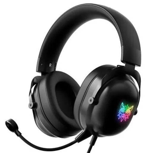 Onikuma Gaming Headphones 50 M M Stereo Drivers Reduce Noise Illuminated Adjustable Headband Wir