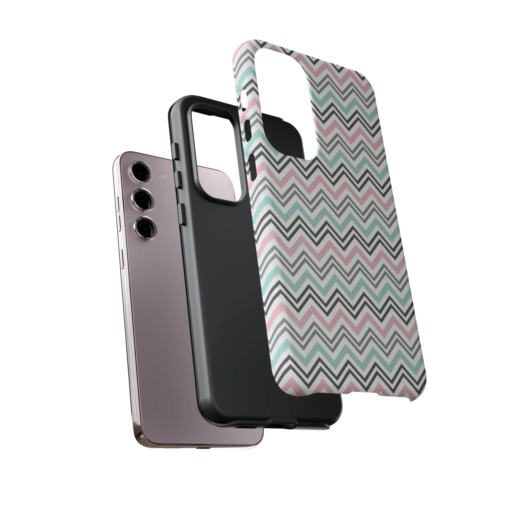 Pastel Chevron print design Tough Phone Case compatible with a large variety of Samsung models