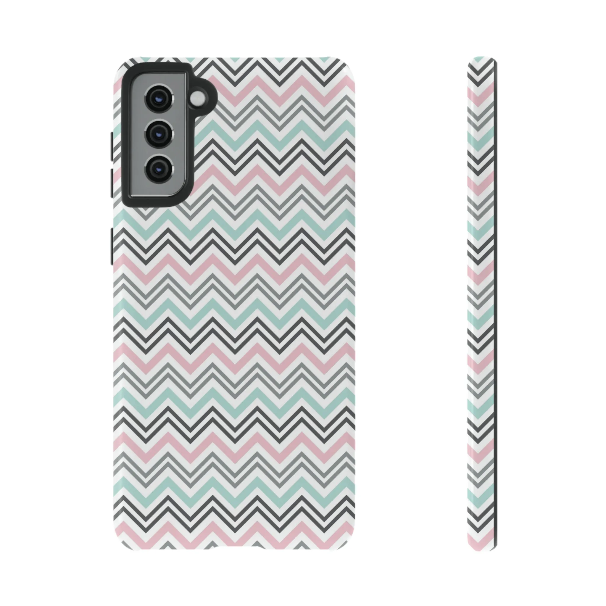 Pastel Chevron print design Tough Phone Case compatible with a large variety of Samsung models