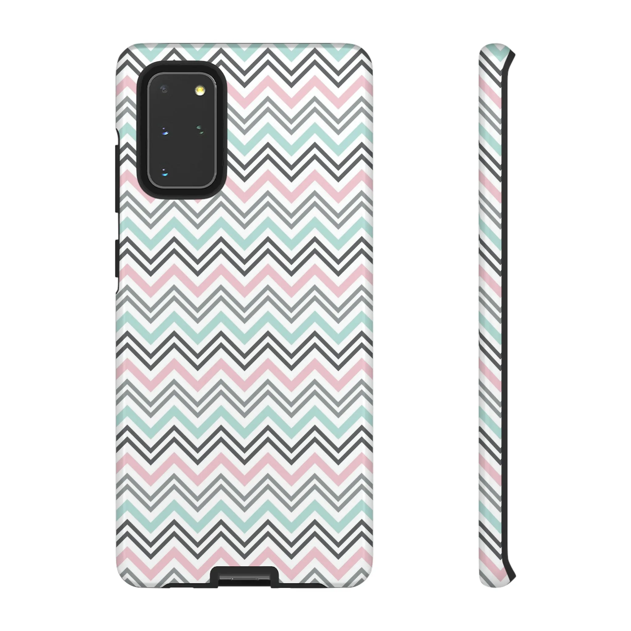 Pastel Chevron print design Tough Phone Case compatible with a large variety of Samsung models