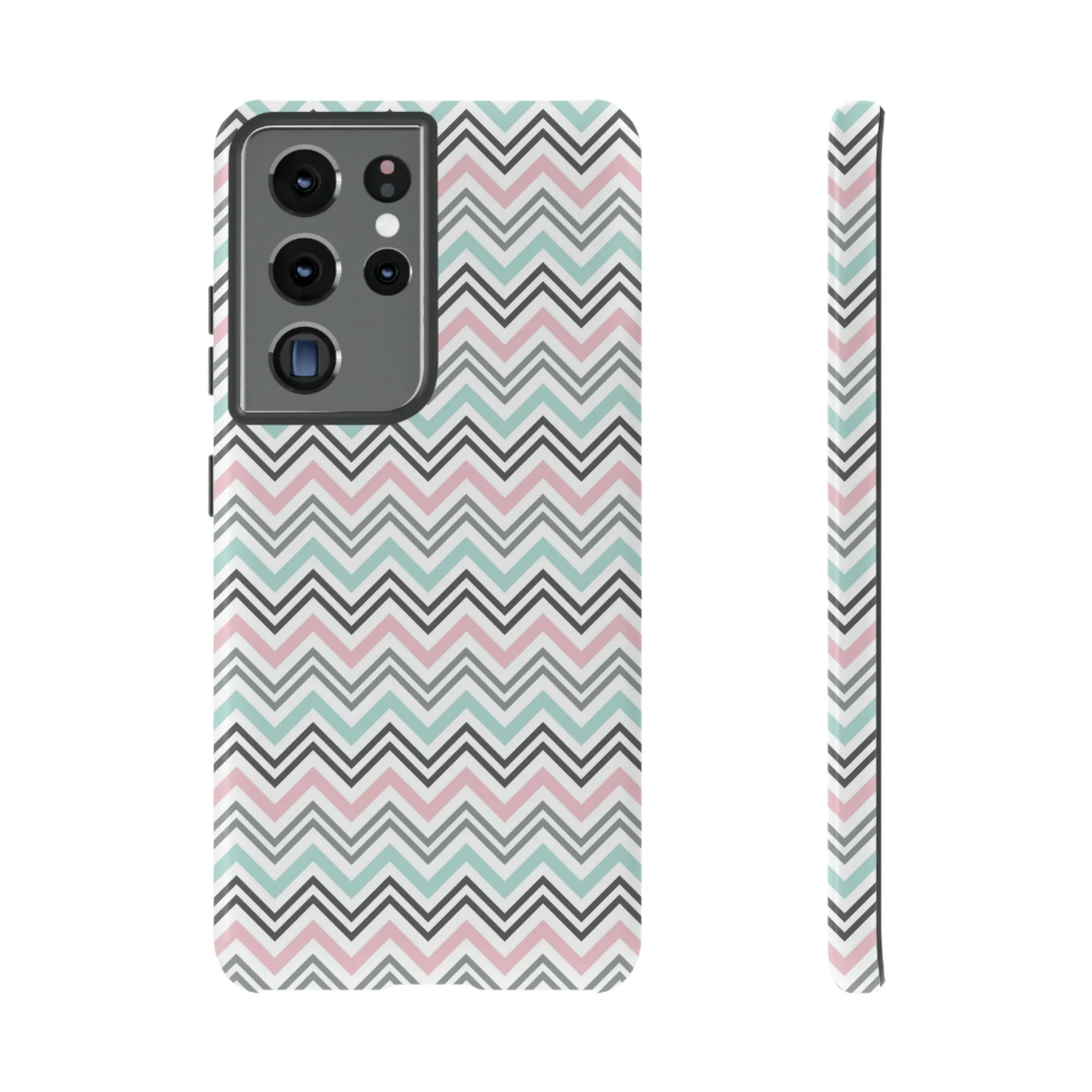 Pastel Chevron print design Tough Phone Case compatible with a large variety of Samsung models