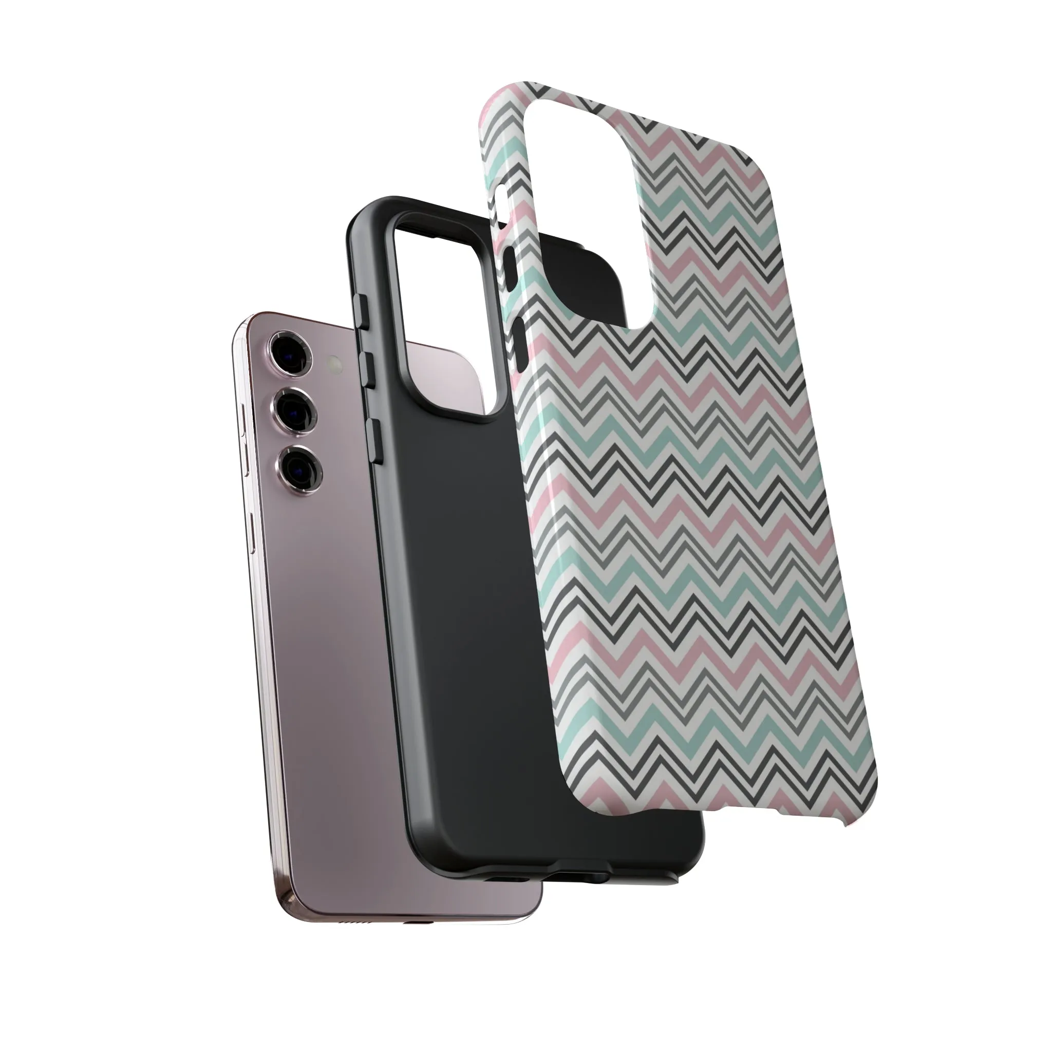 Pastel Chevron print design Tough Phone Case compatible with a large variety of Samsung models