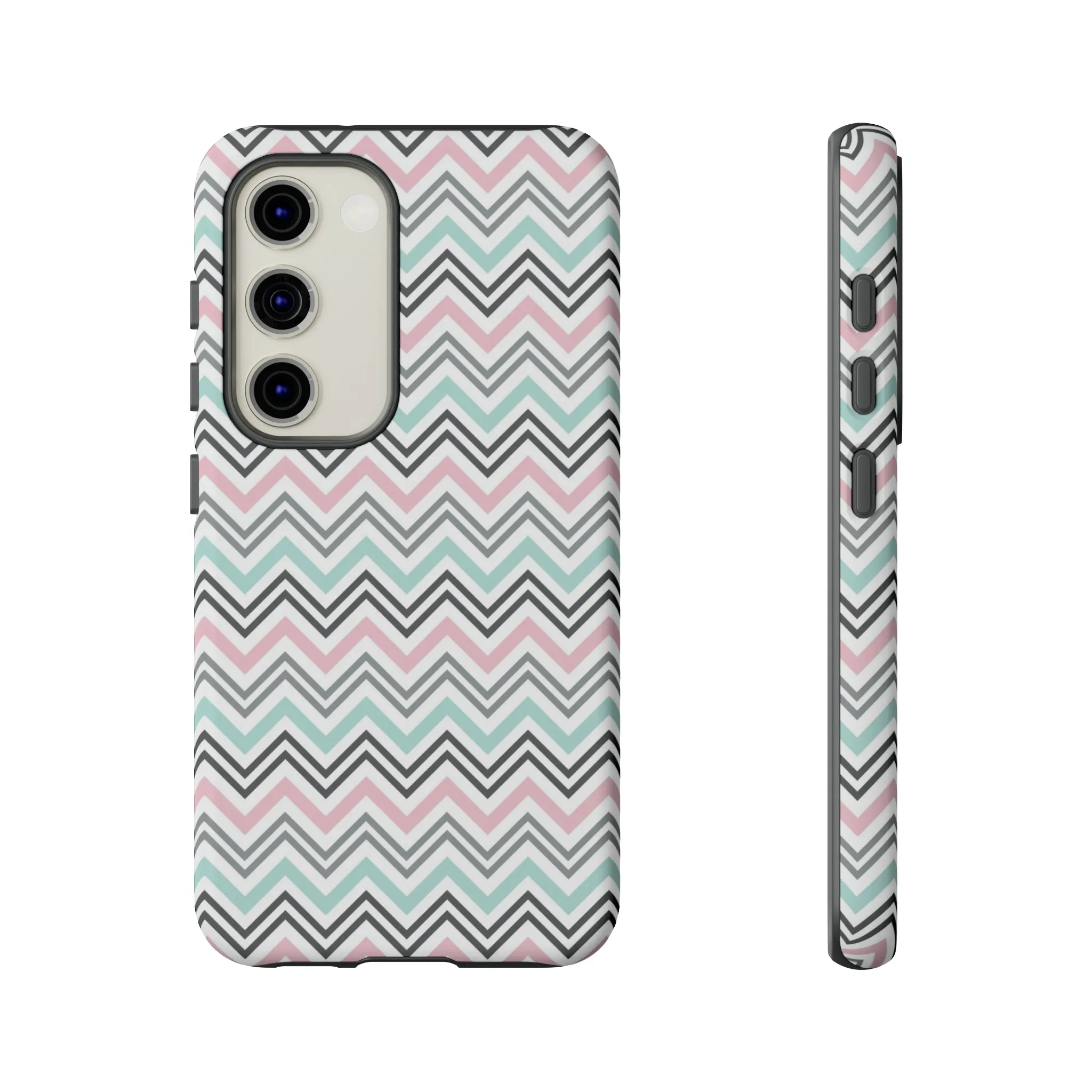 Pastel Chevron print design Tough Phone Case compatible with a large variety of Samsung models