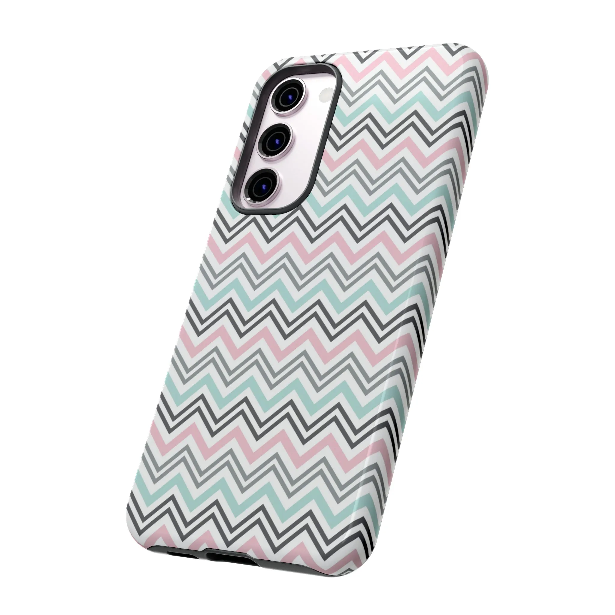 Pastel Chevron print design Tough Phone Case compatible with a large variety of Samsung models