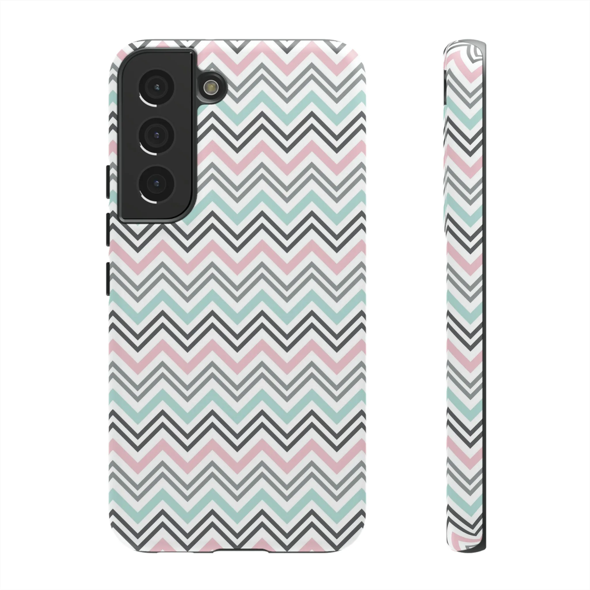 Pastel Chevron print design Tough Phone Case compatible with a large variety of Samsung models