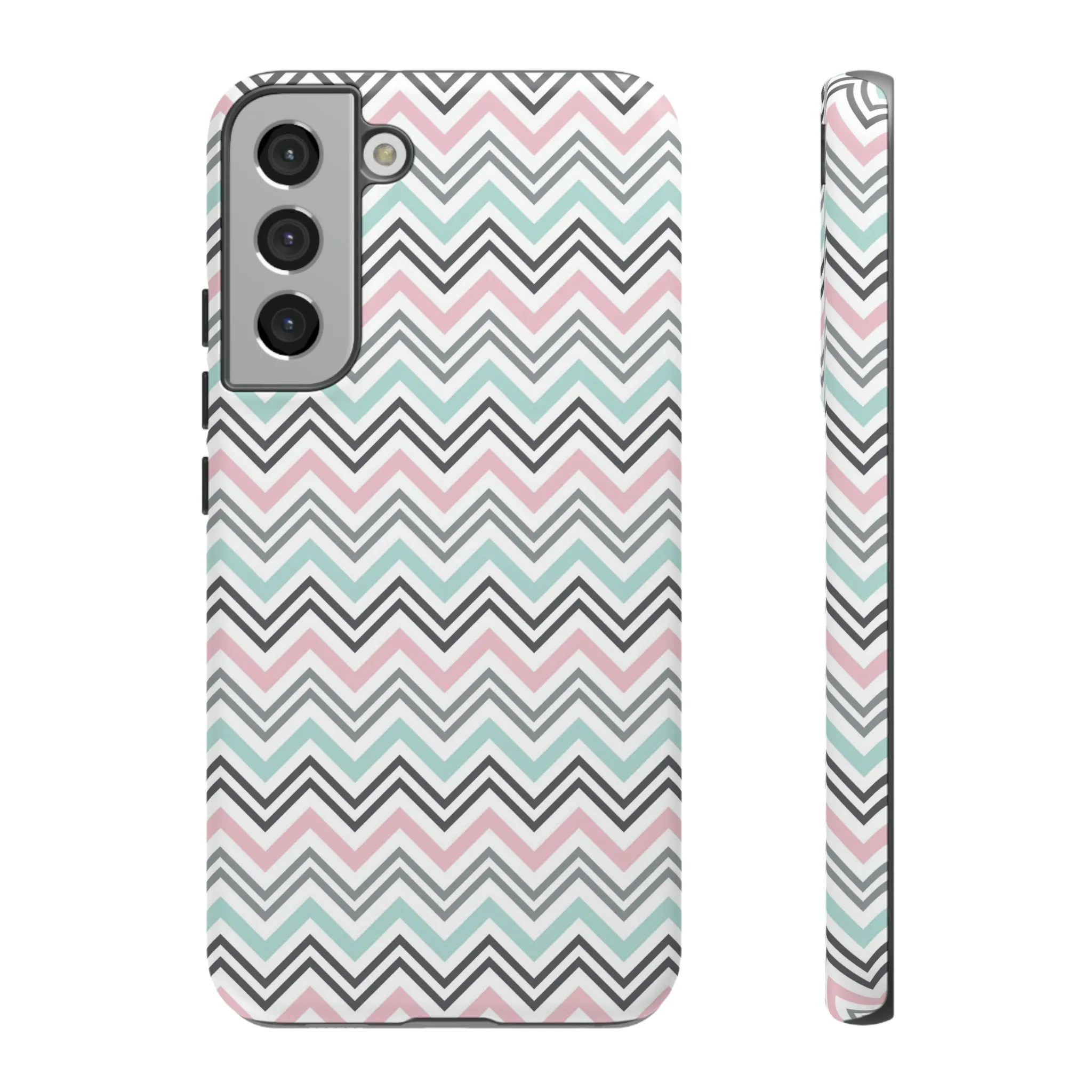 Pastel Chevron print design Tough Phone Case compatible with a large variety of Samsung models