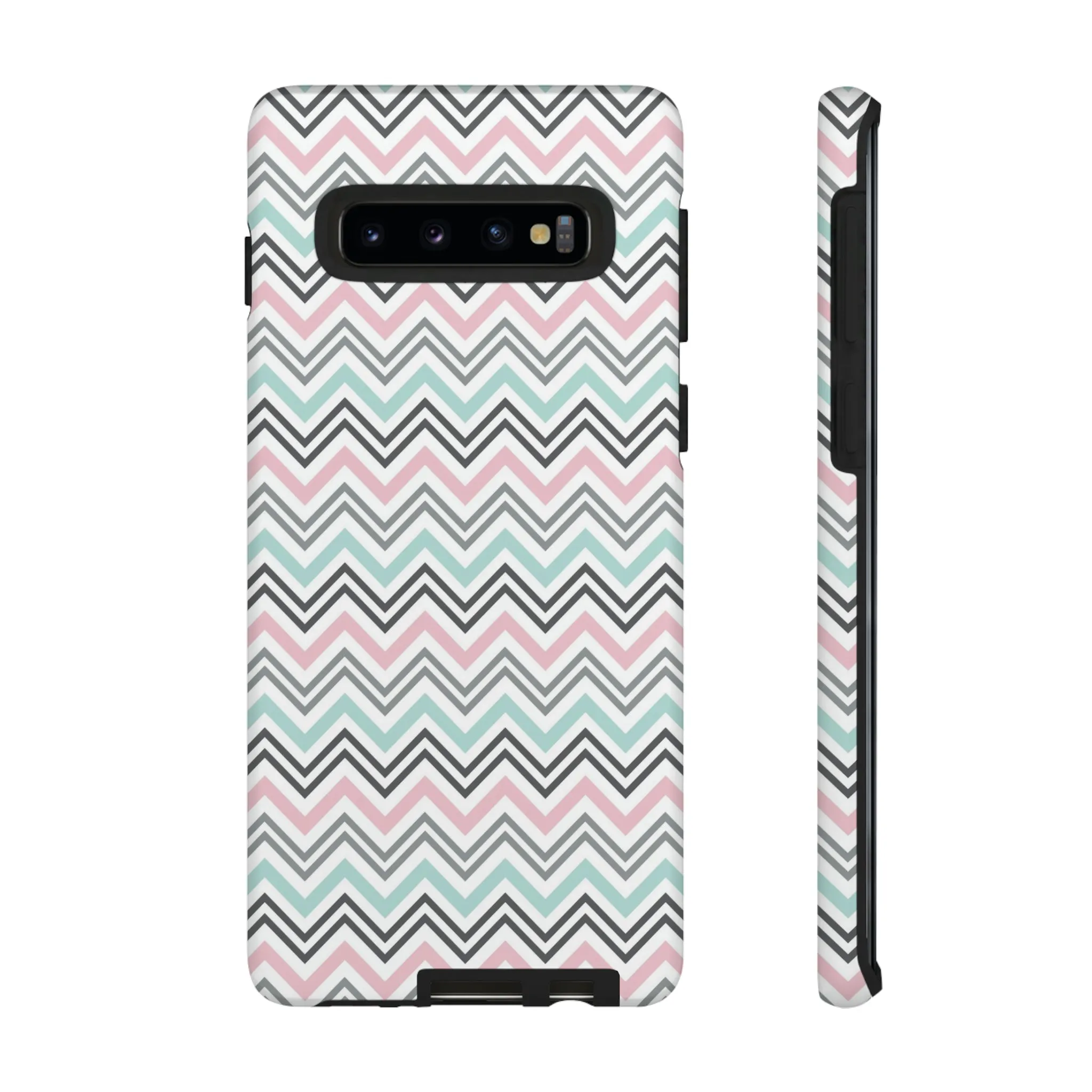 Pastel Chevron print design Tough Phone Case compatible with a large variety of Samsung models