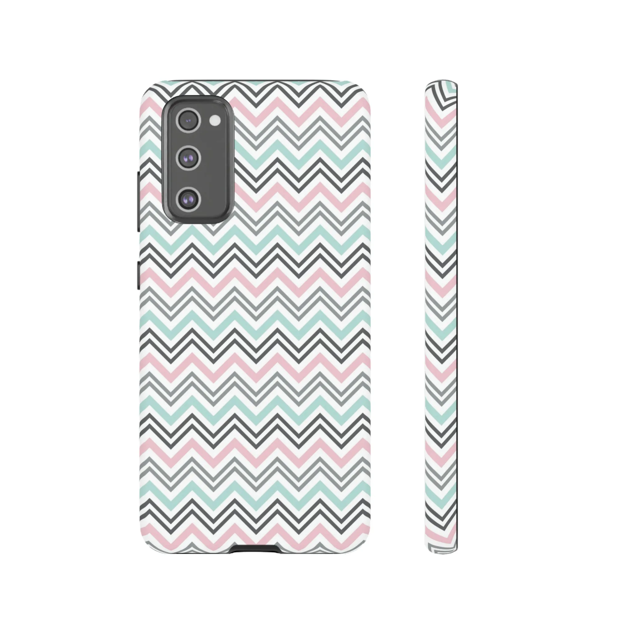 Pastel Chevron print design Tough Phone Case compatible with a large variety of Samsung models