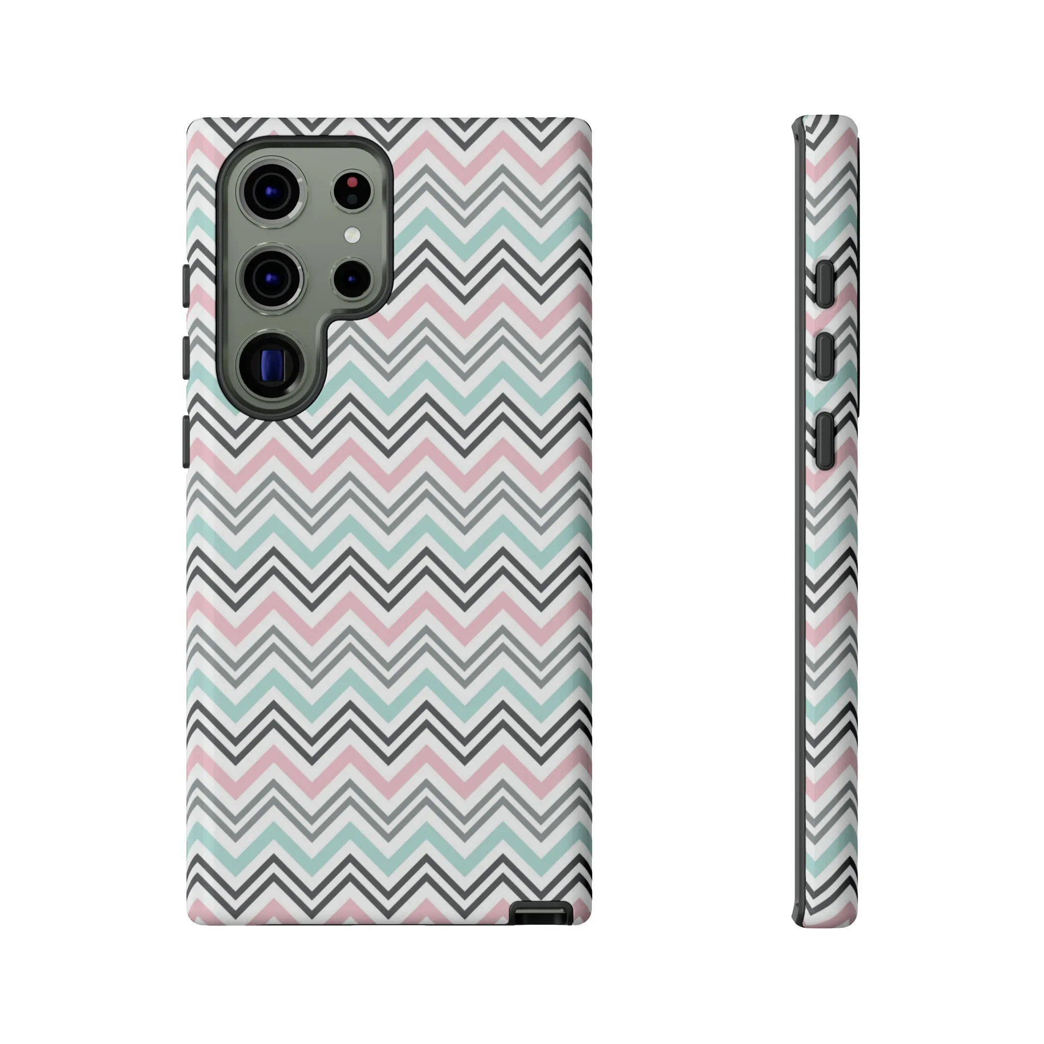 Pastel Chevron print design Tough Phone Case compatible with a large variety of Samsung models