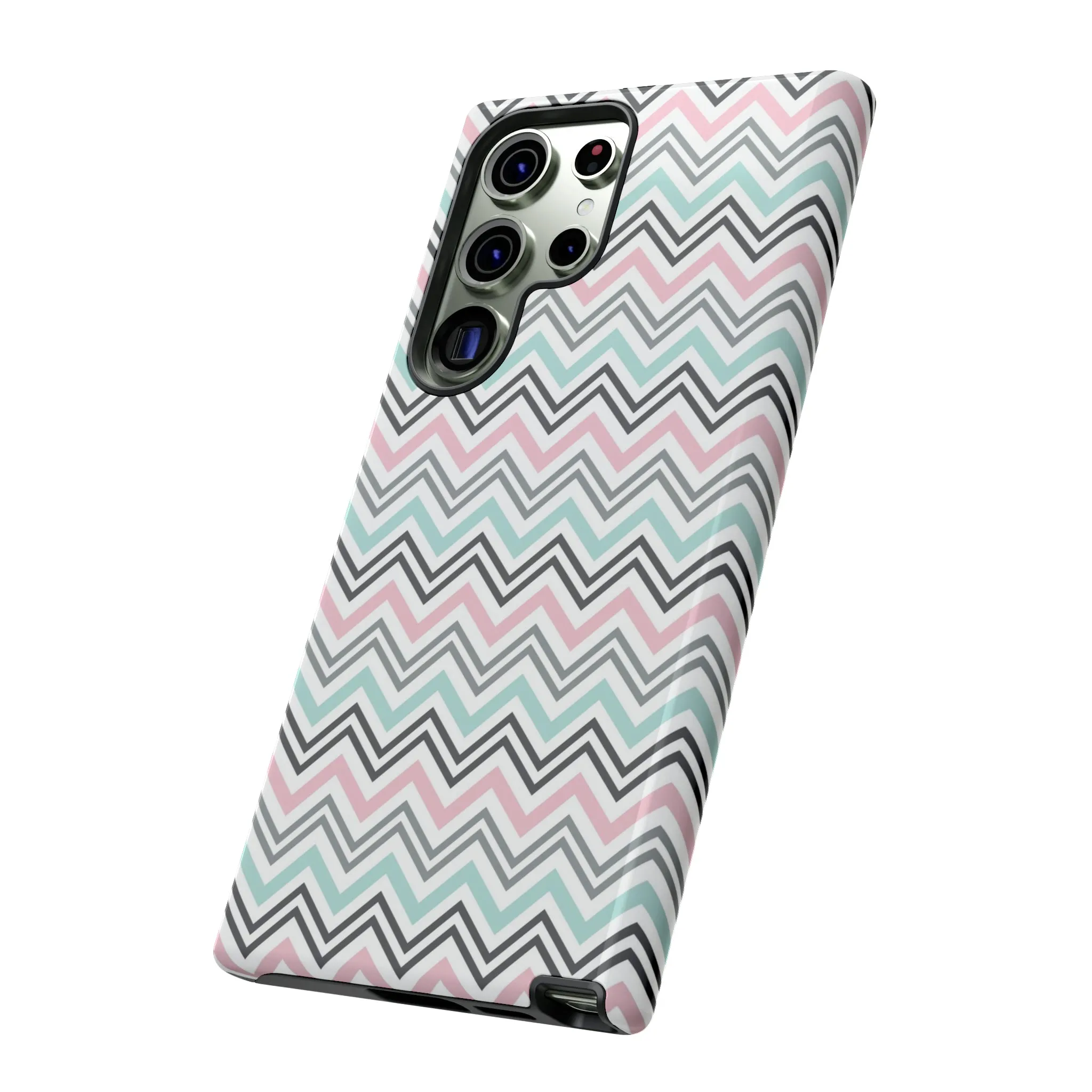 Pastel Chevron print design Tough Phone Case compatible with a large variety of Samsung models