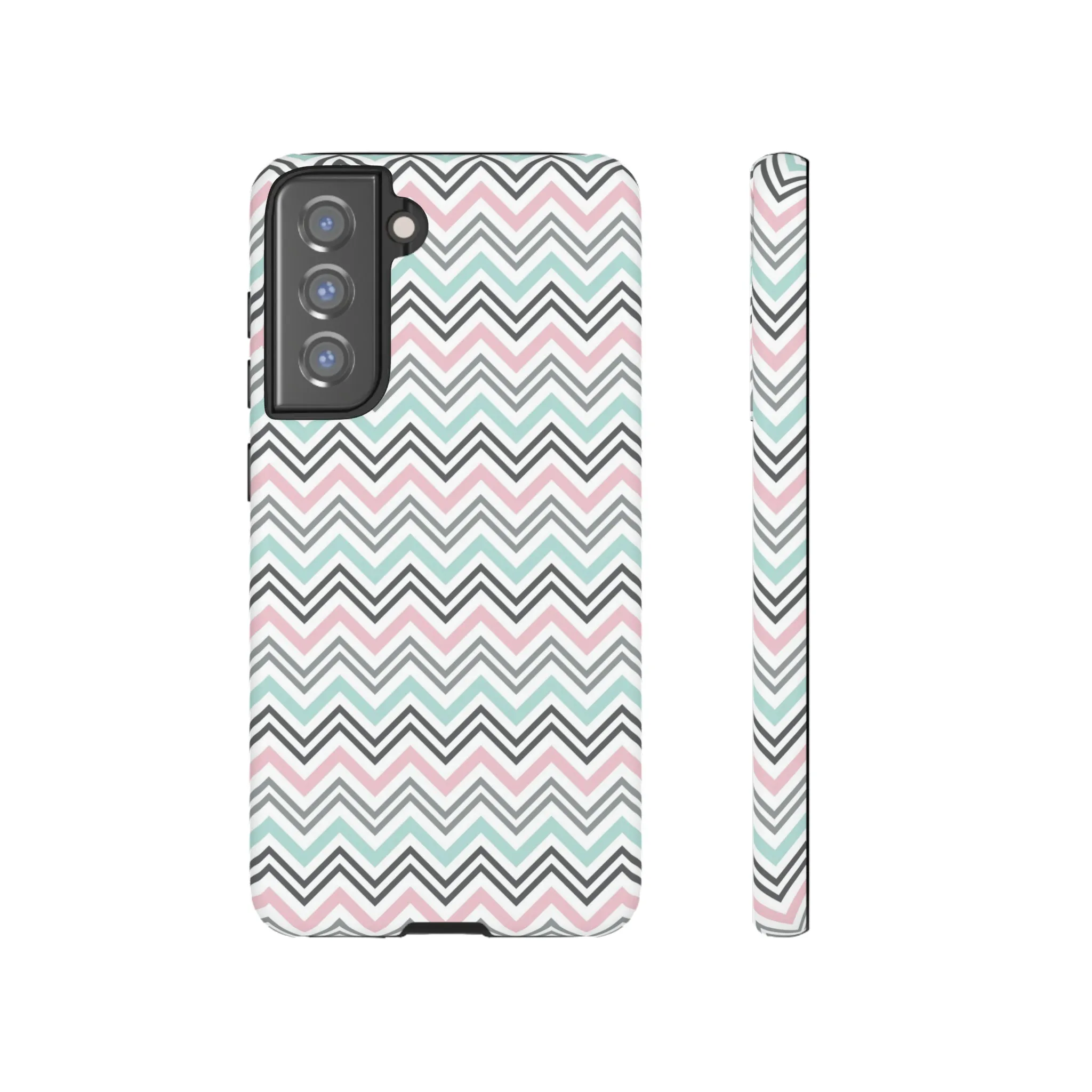 Pastel Chevron print design Tough Phone Case compatible with a large variety of Samsung models