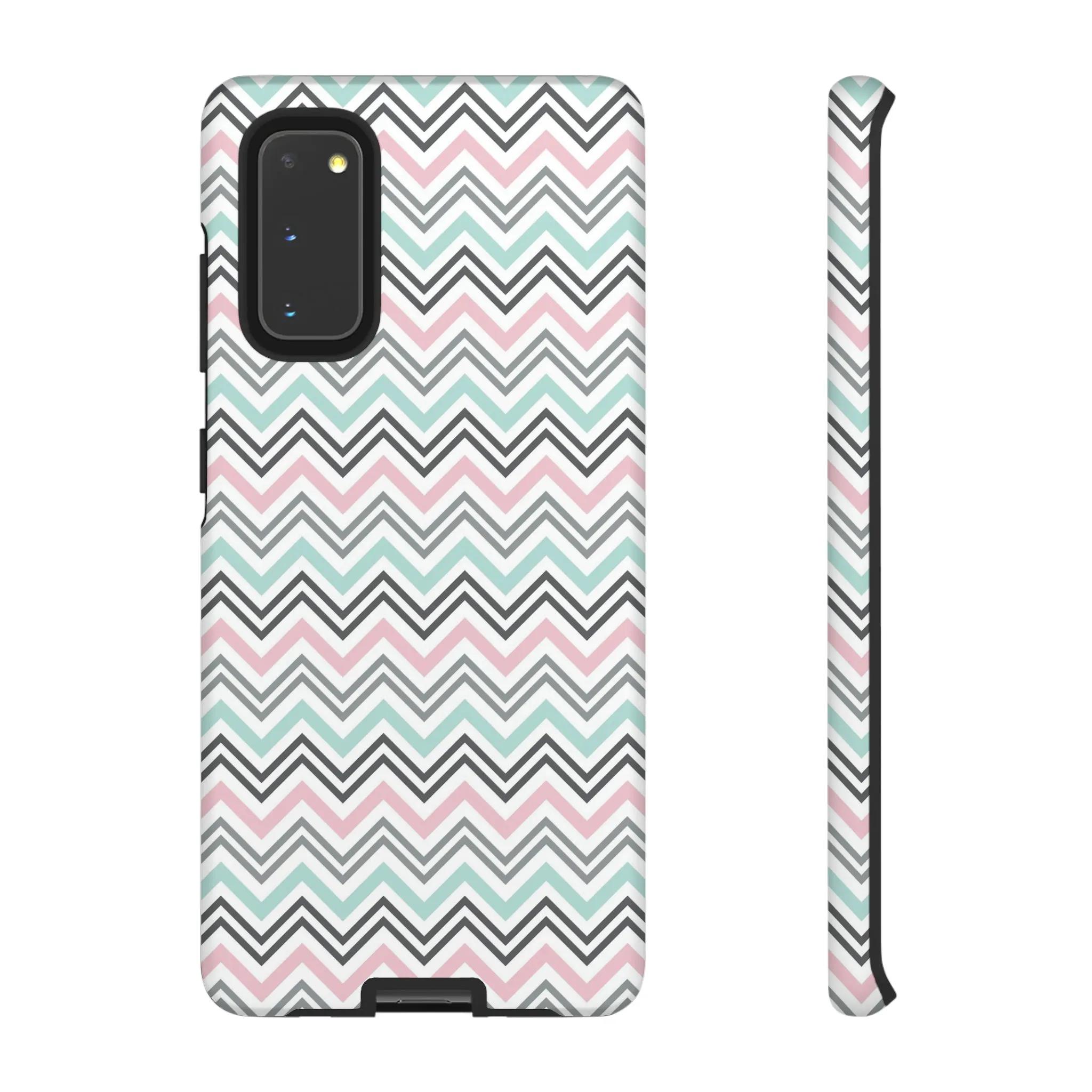 Pastel Chevron print design Tough Phone Case compatible with a large variety of Samsung models