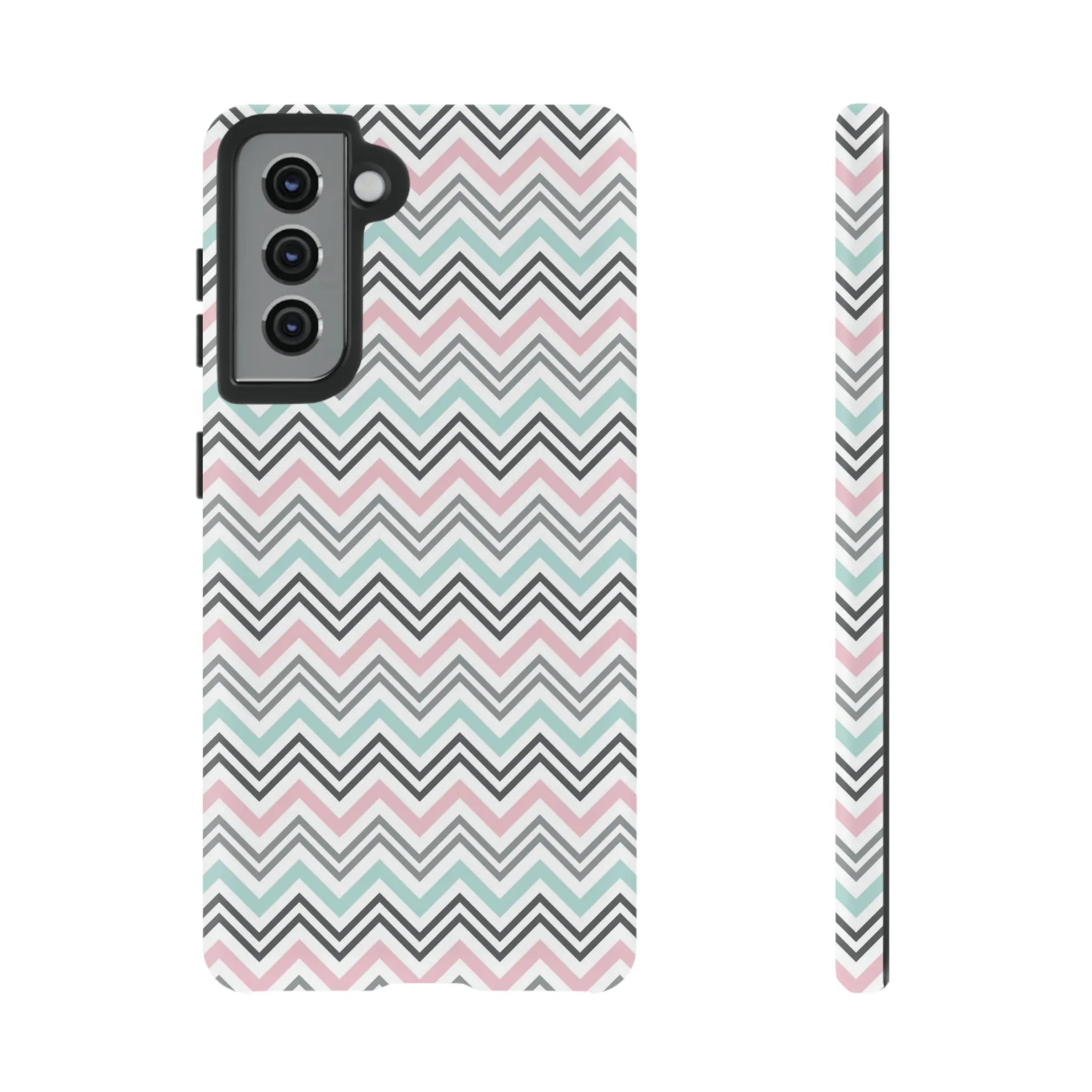 Pastel Chevron print design Tough Phone Case compatible with a large variety of Samsung models