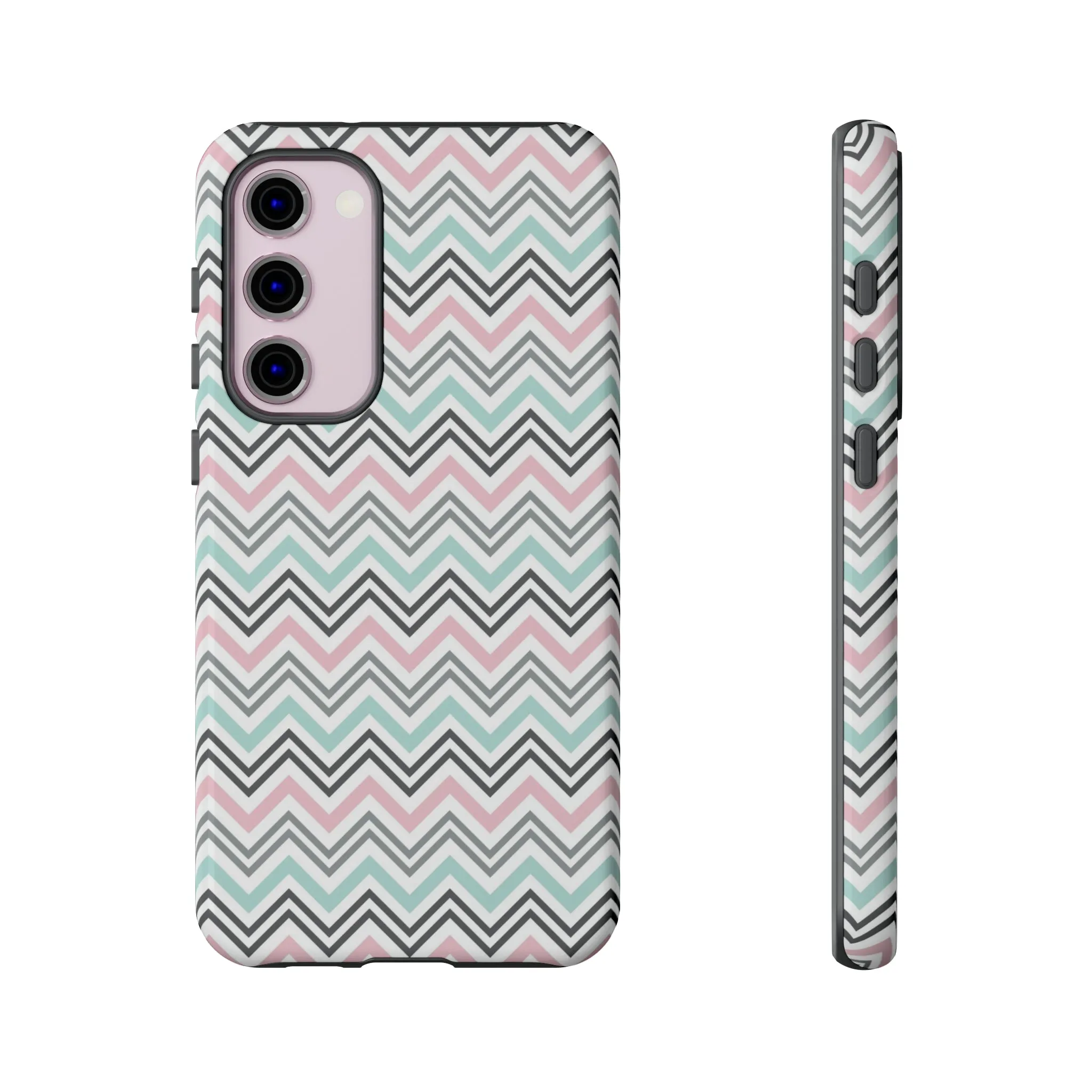 Pastel Chevron print design Tough Phone Case compatible with a large variety of Samsung models