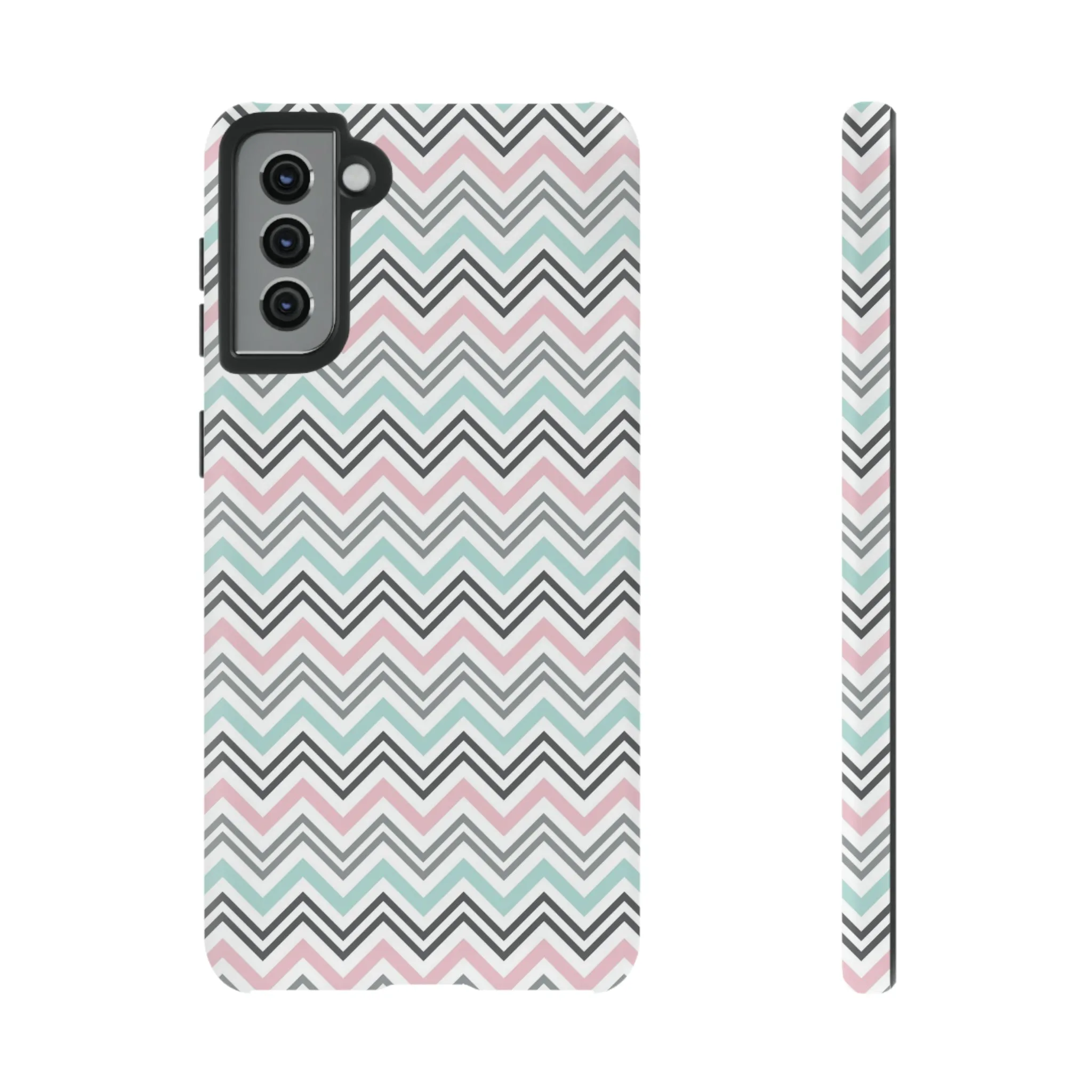 Pastel Chevron print design Tough Phone Case compatible with a large variety of Samsung models