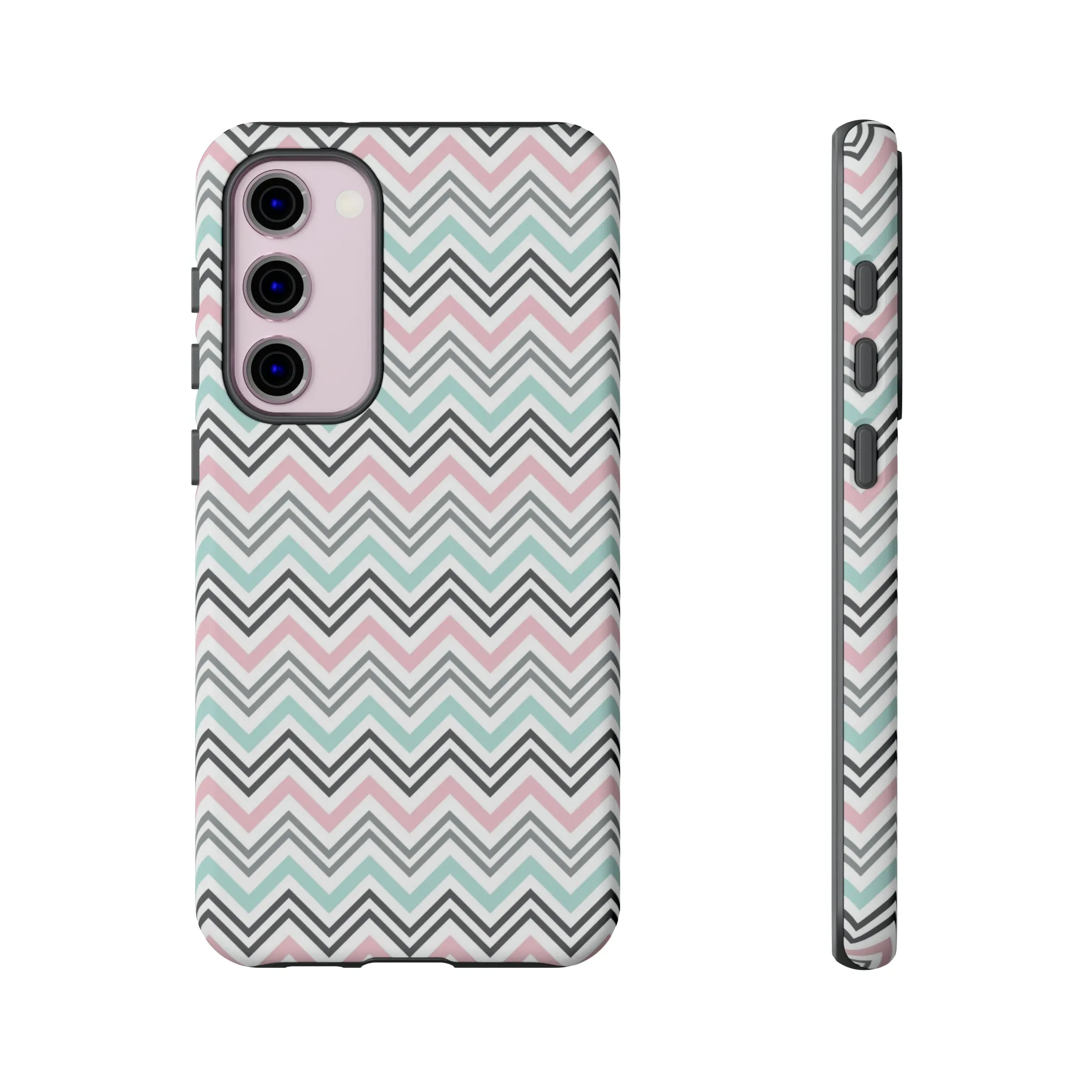 Pastel Chevron print design Tough Phone Case compatible with a large variety of Samsung models