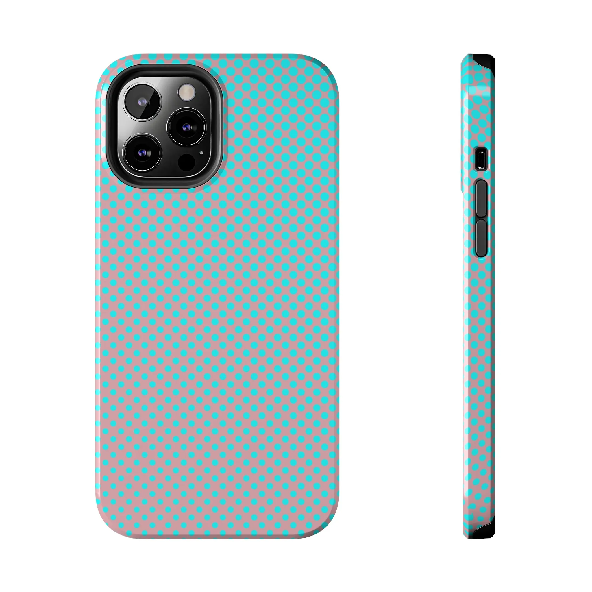 Pink and Blue Ombre Polka Dot Design Tough Phone Case compatible with a large variety of iphone models, Gift, Phone Case