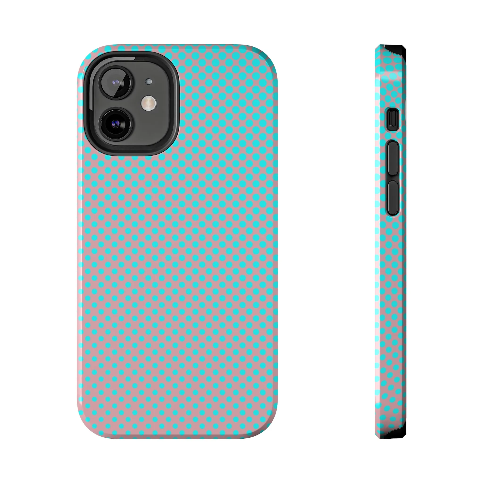 Pink and Blue Ombre Polka Dot Design Tough Phone Case compatible with a large variety of iphone models, Gift, Phone Case