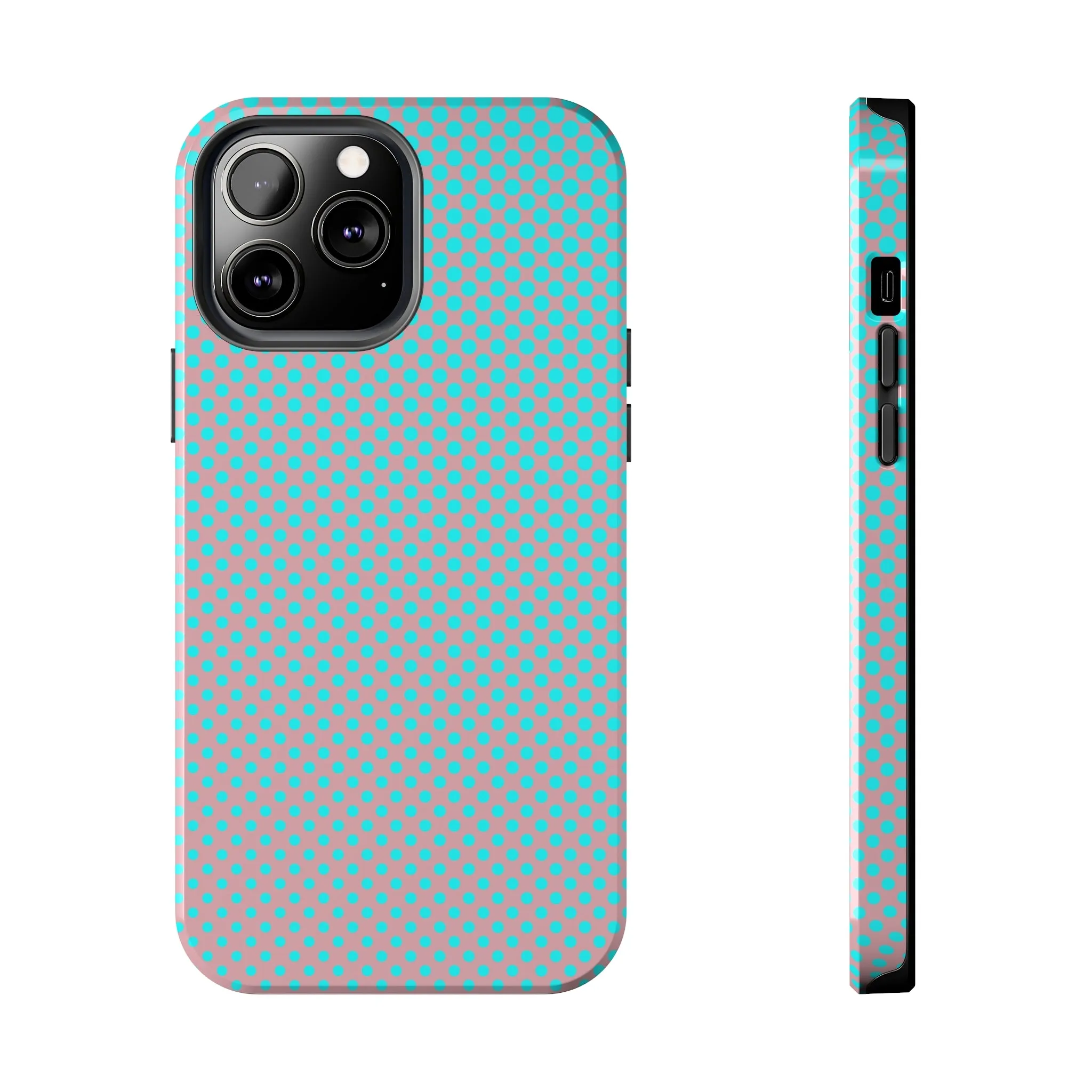 Pink and Blue Ombre Polka Dot Design Tough Phone Case compatible with a large variety of iphone models, Gift, Phone Case