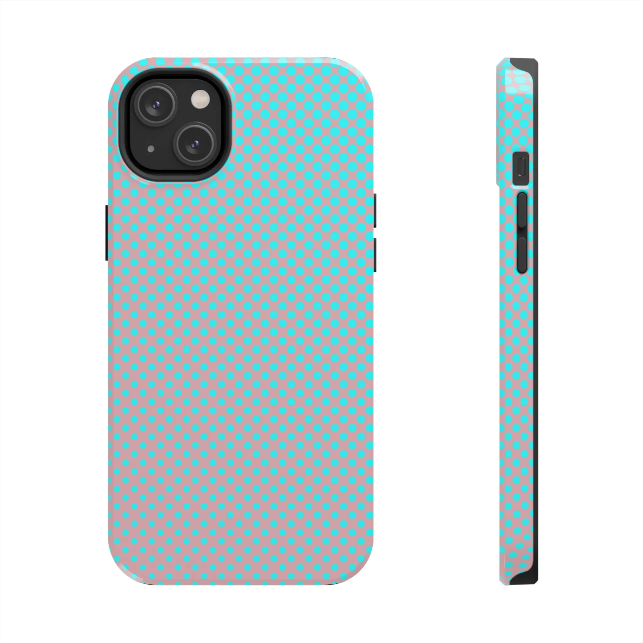 Pink and Blue Ombre Polka Dot Design Tough Phone Case compatible with a large variety of iphone models, Gift, Phone Case