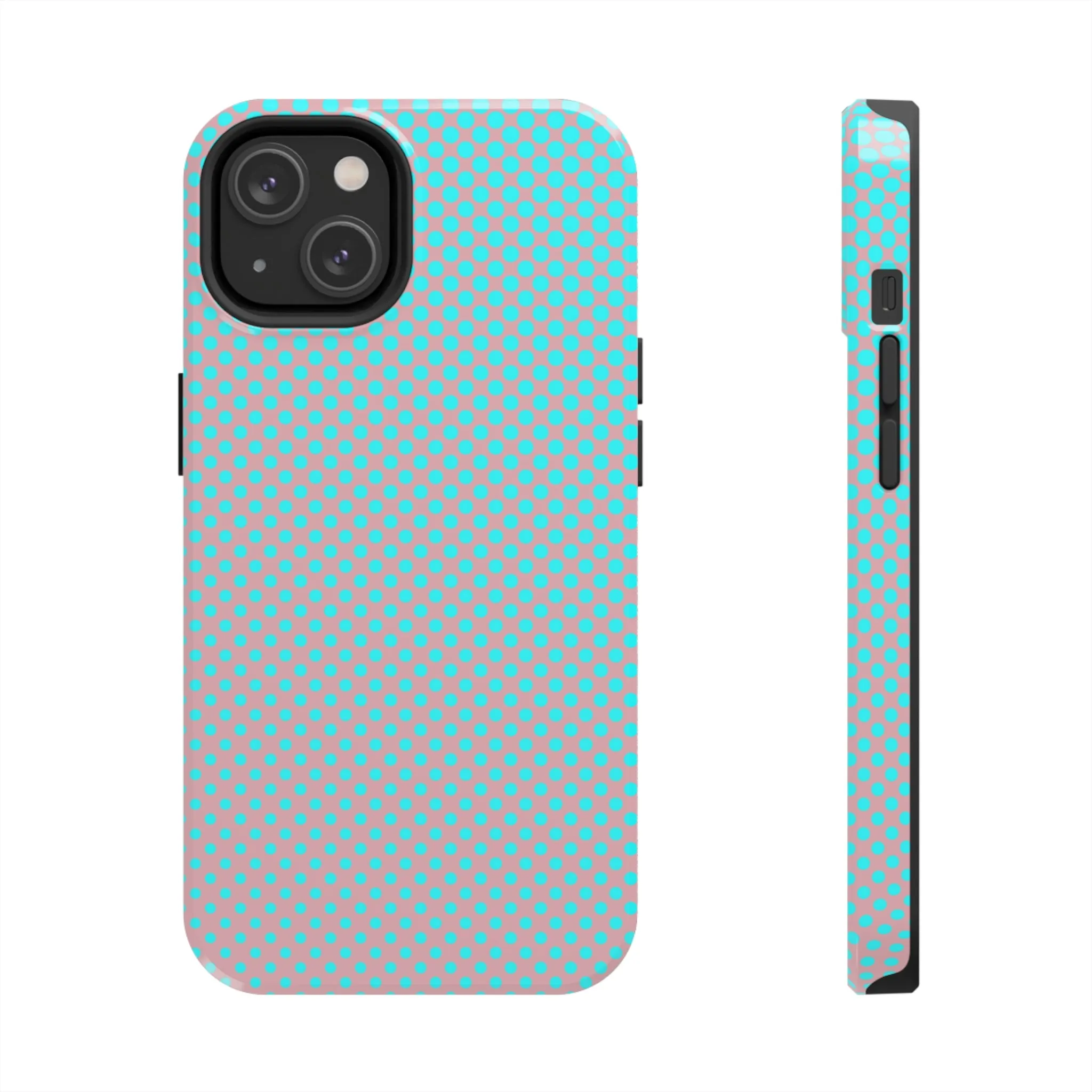 Pink and Blue Ombre Polka Dot Design Tough Phone Case compatible with a large variety of iphone models, Gift, Phone Case