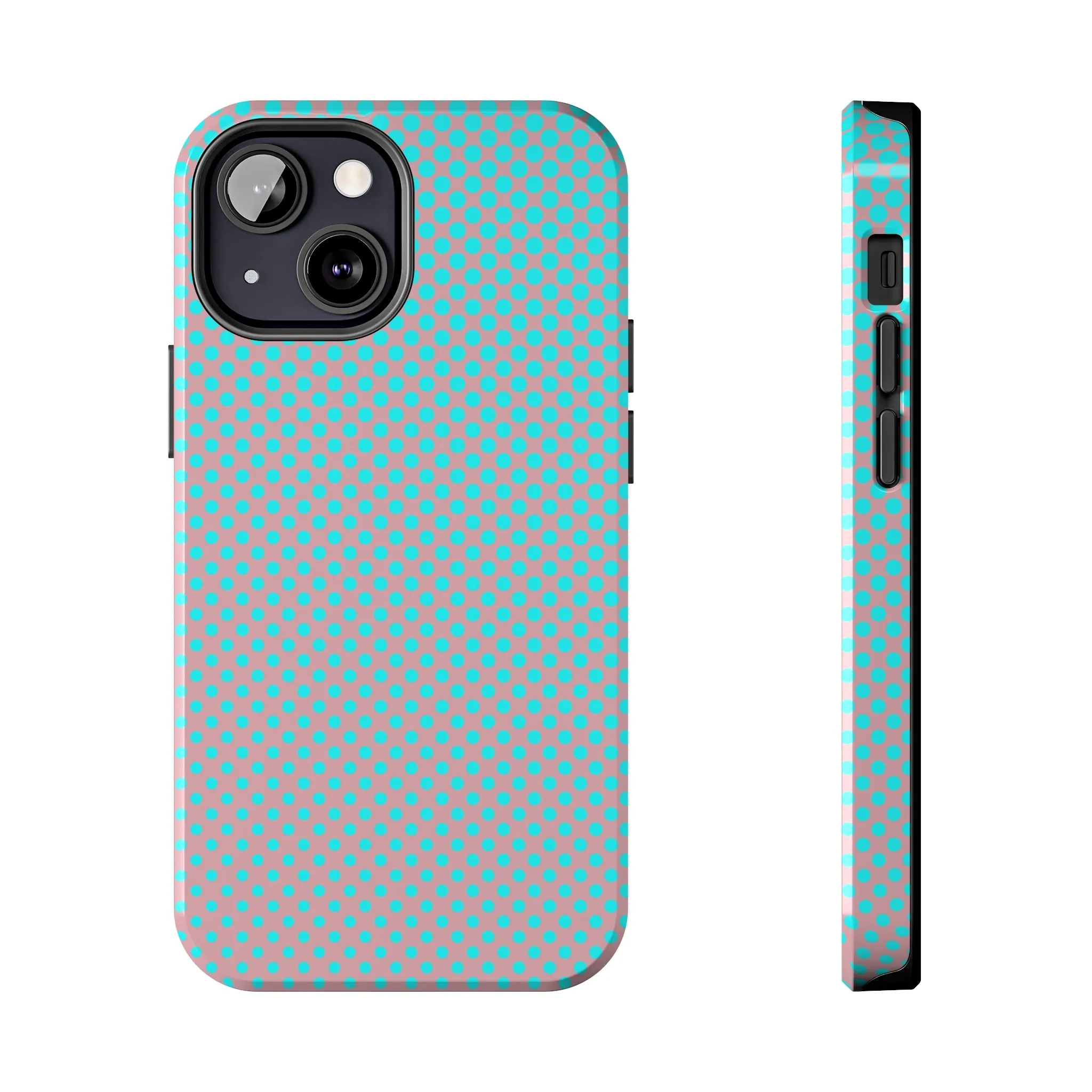 Pink and Blue Ombre Polka Dot Design Tough Phone Case compatible with a large variety of iphone models, Gift, Phone Case