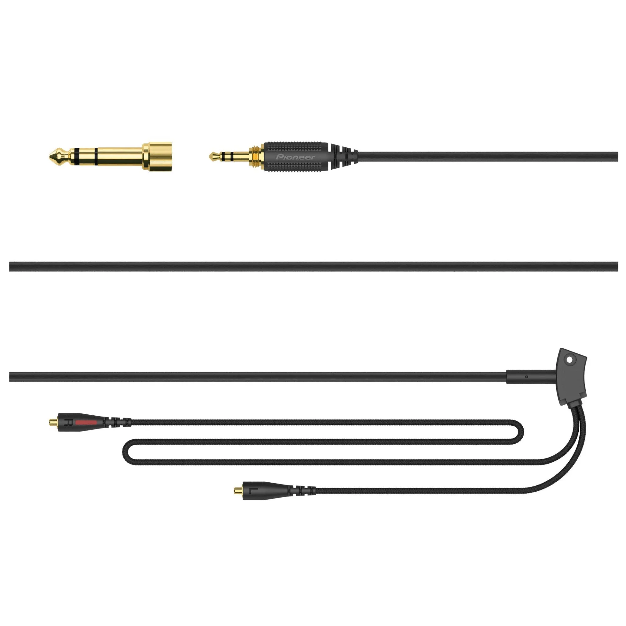 Pioneer DJ HC-CA0202 Straight Extension Cable, 63-inch, for HDJ-C70 Studio Wired Headphones for Professional Audio, Aux Cord Cable for DJ Equipment and Recording