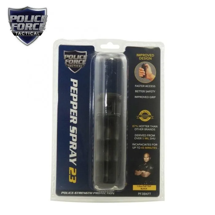 Police Strength 23% Pepper Spray 1/2 oz Flip Top