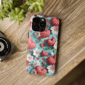 Polka Dot Hearts Digital print Design Tough Phone Case compatible with a large variety of iPhone models, Gift, Phone Case