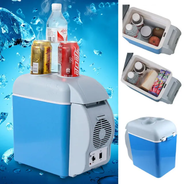 Portable 7.5L Mini Car Fridge 12V Cooler Warmer Travel Camping Boat Refrigerator