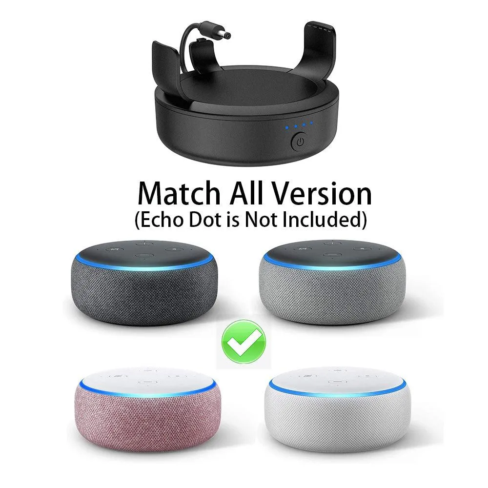 Portable Battery Base for Echo Dot (3rd Gen)