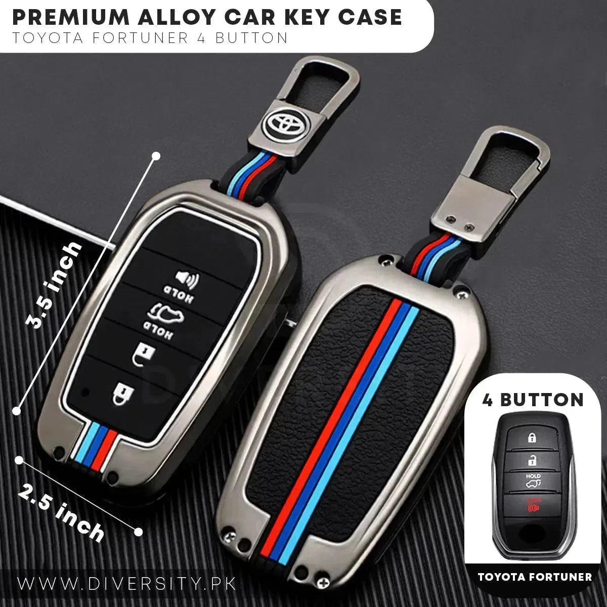 Premium Alloy Car Key Case