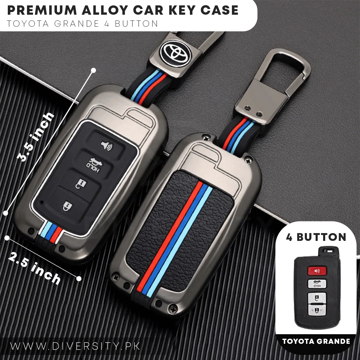 Premium Alloy Car Key Case