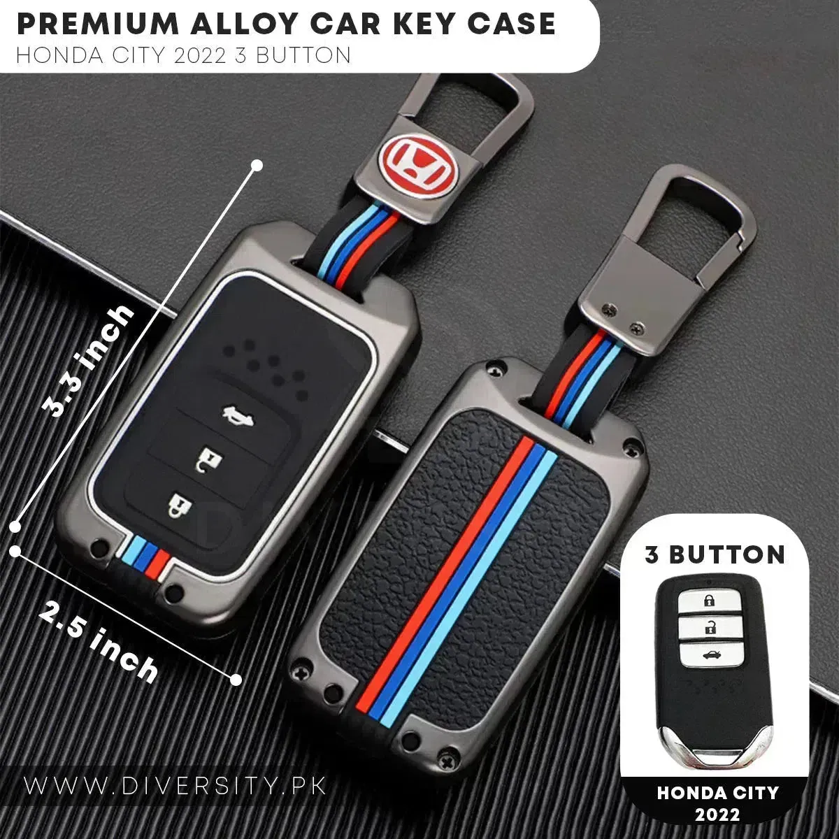 Premium Alloy Car Key Case