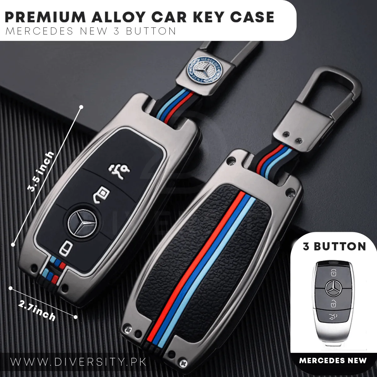 Premium Alloy Car Key Case