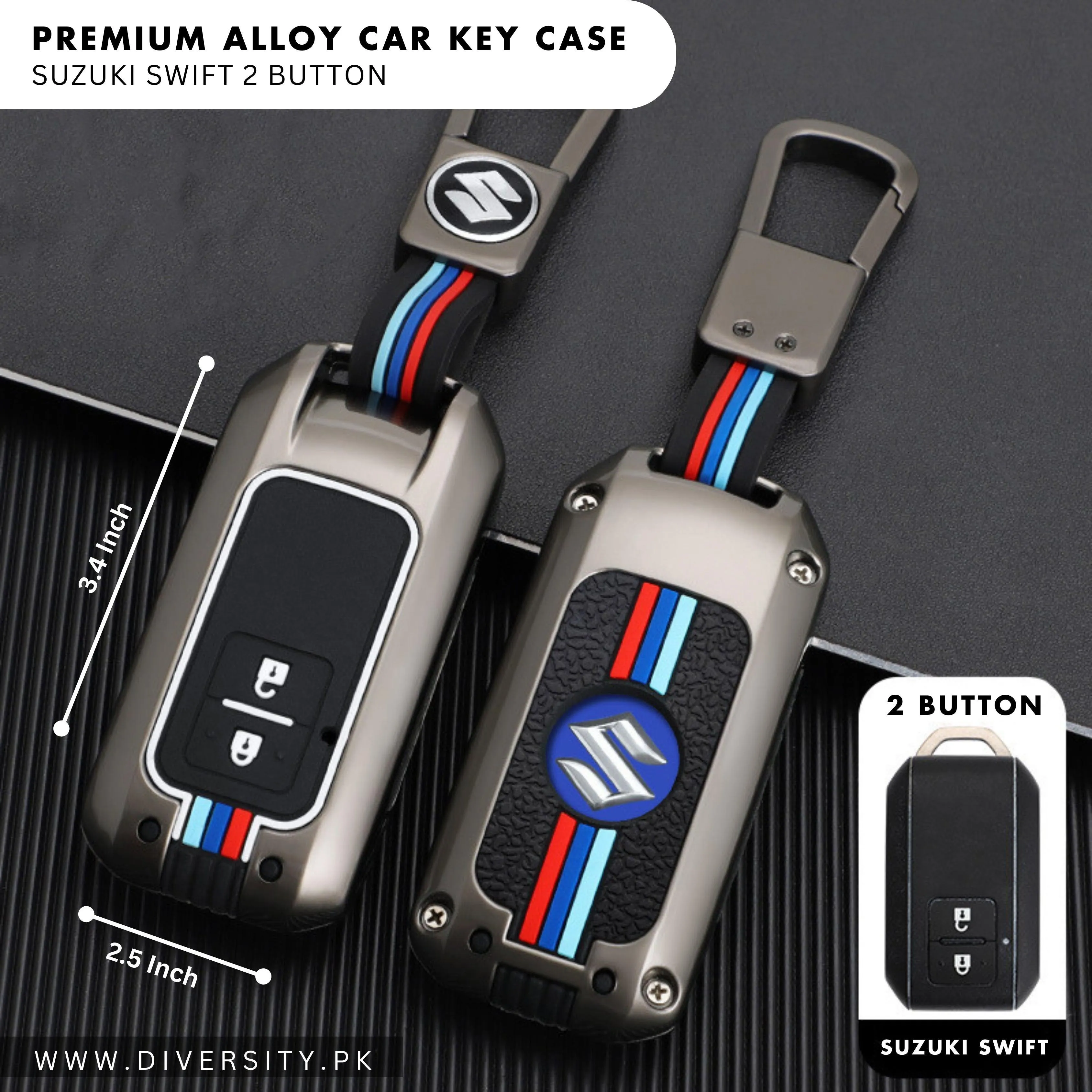 Premium Alloy Car Key Case