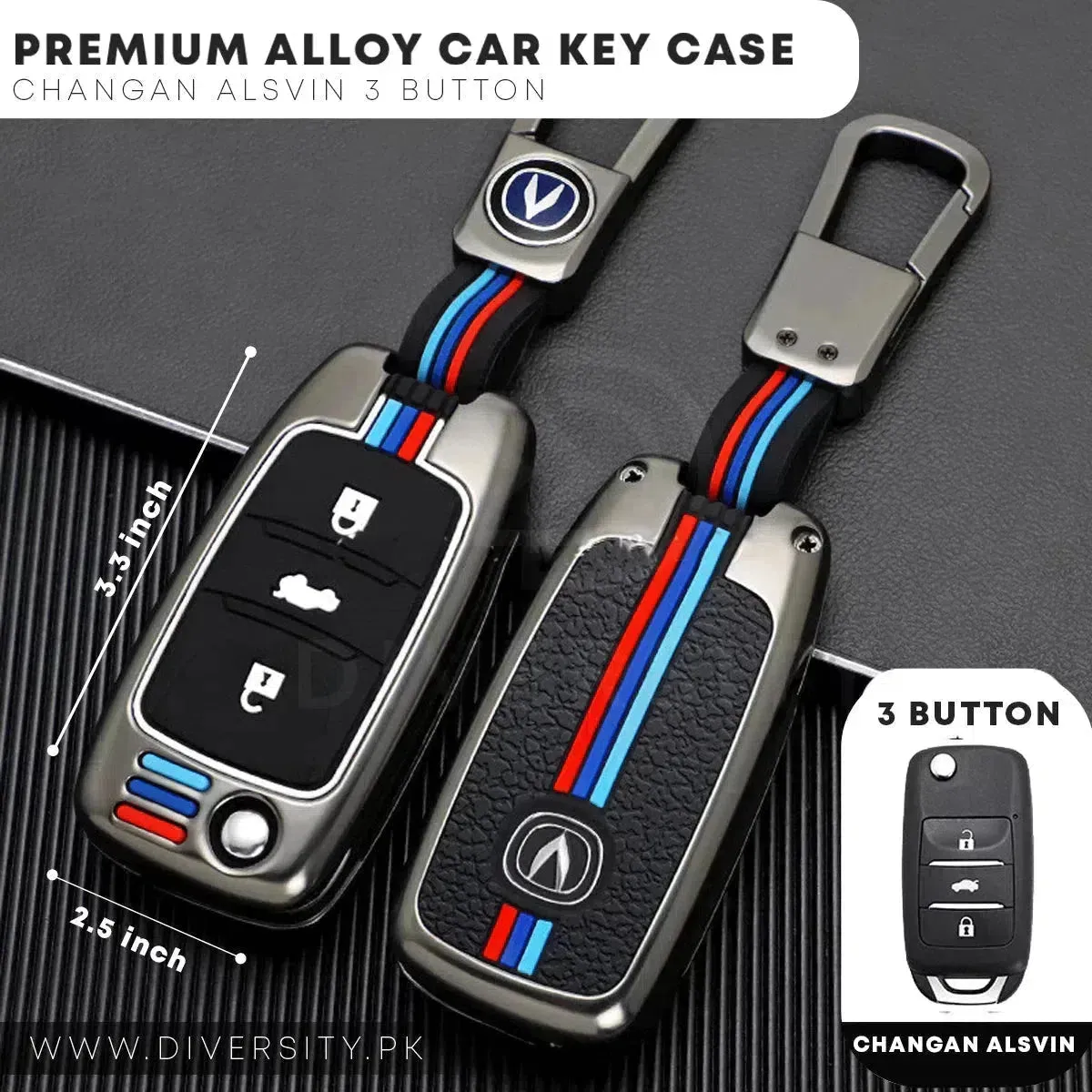 Premium Alloy Car Key Case