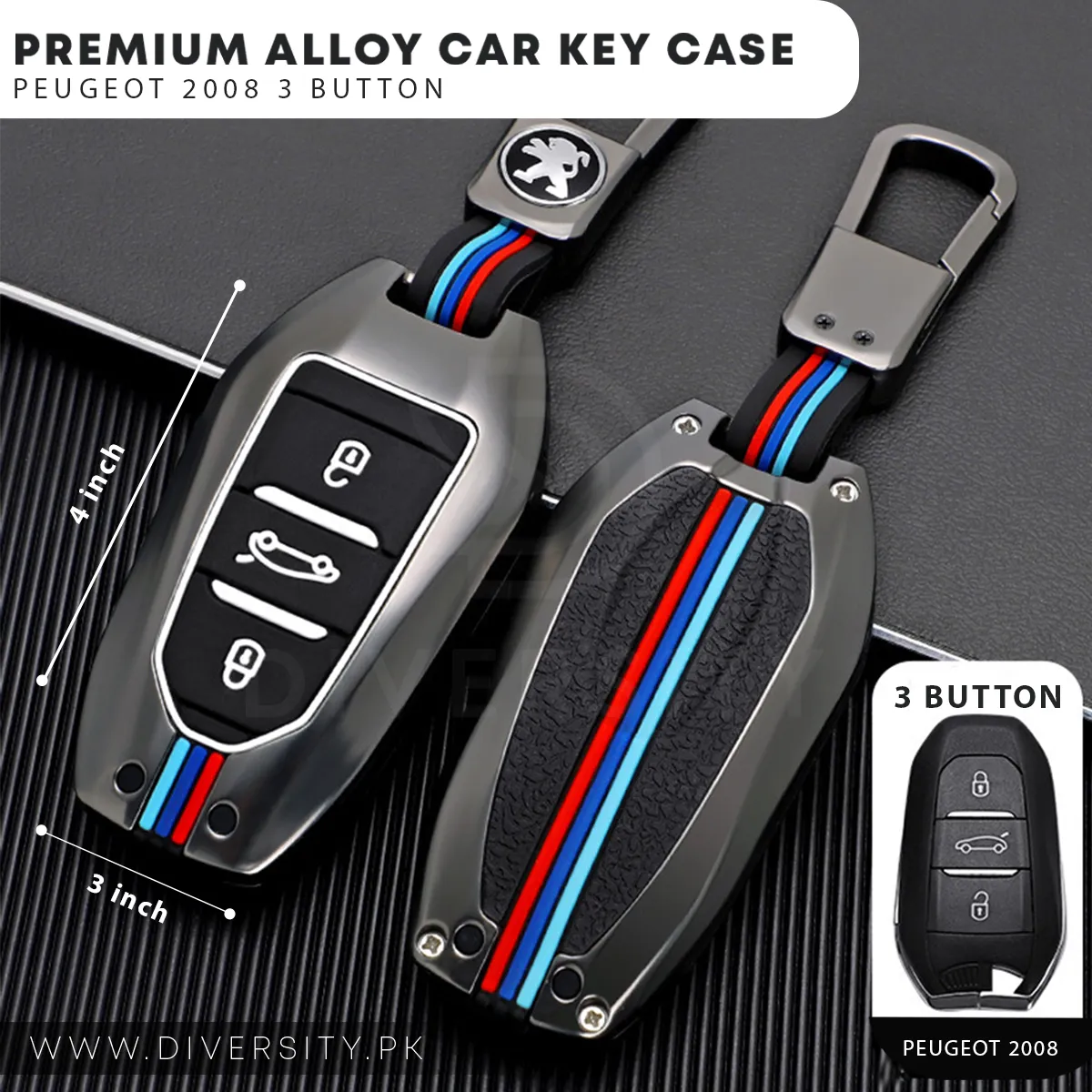 Premium Alloy Car Key Case