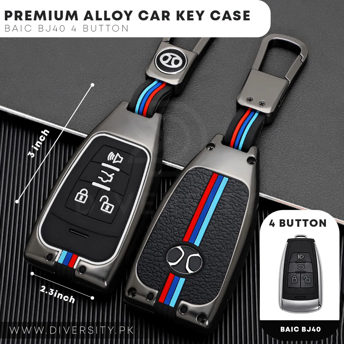 Premium Alloy Car Key Case