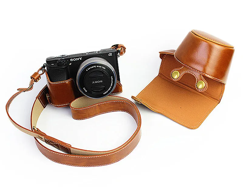 Premium Series Sony Alpha a6300 Camera Leather Case